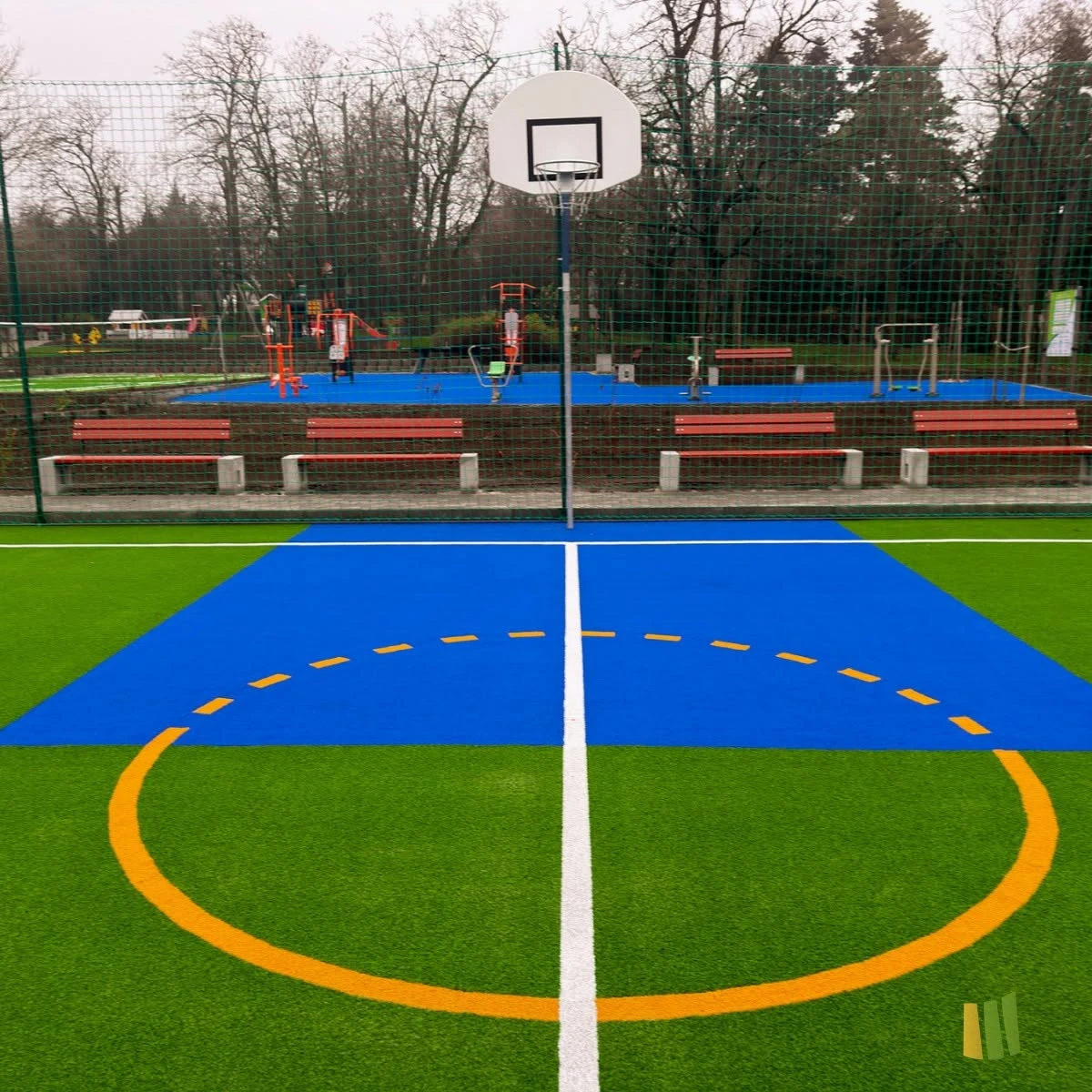 Tápió téri Játszótér és Szabadidőpark – műfüves sportpark | Prémium Pázsit - tapio ter kosarlabda palya mufu