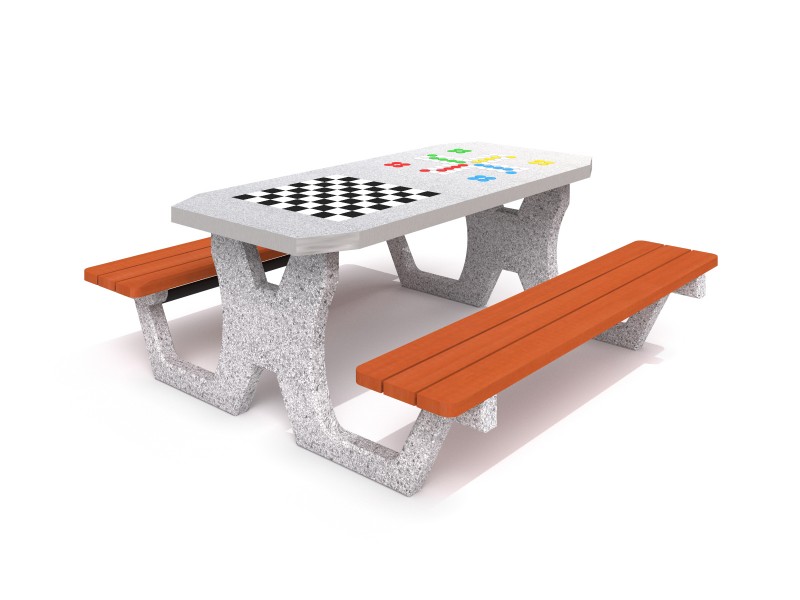 Sakk-ludo betonasztal 02 - Sport rendszer